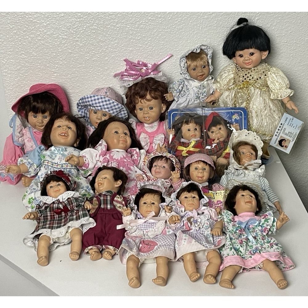 Vintage Gi Go Palm Pals Berenguer Dolls Mixed LOT of 17
